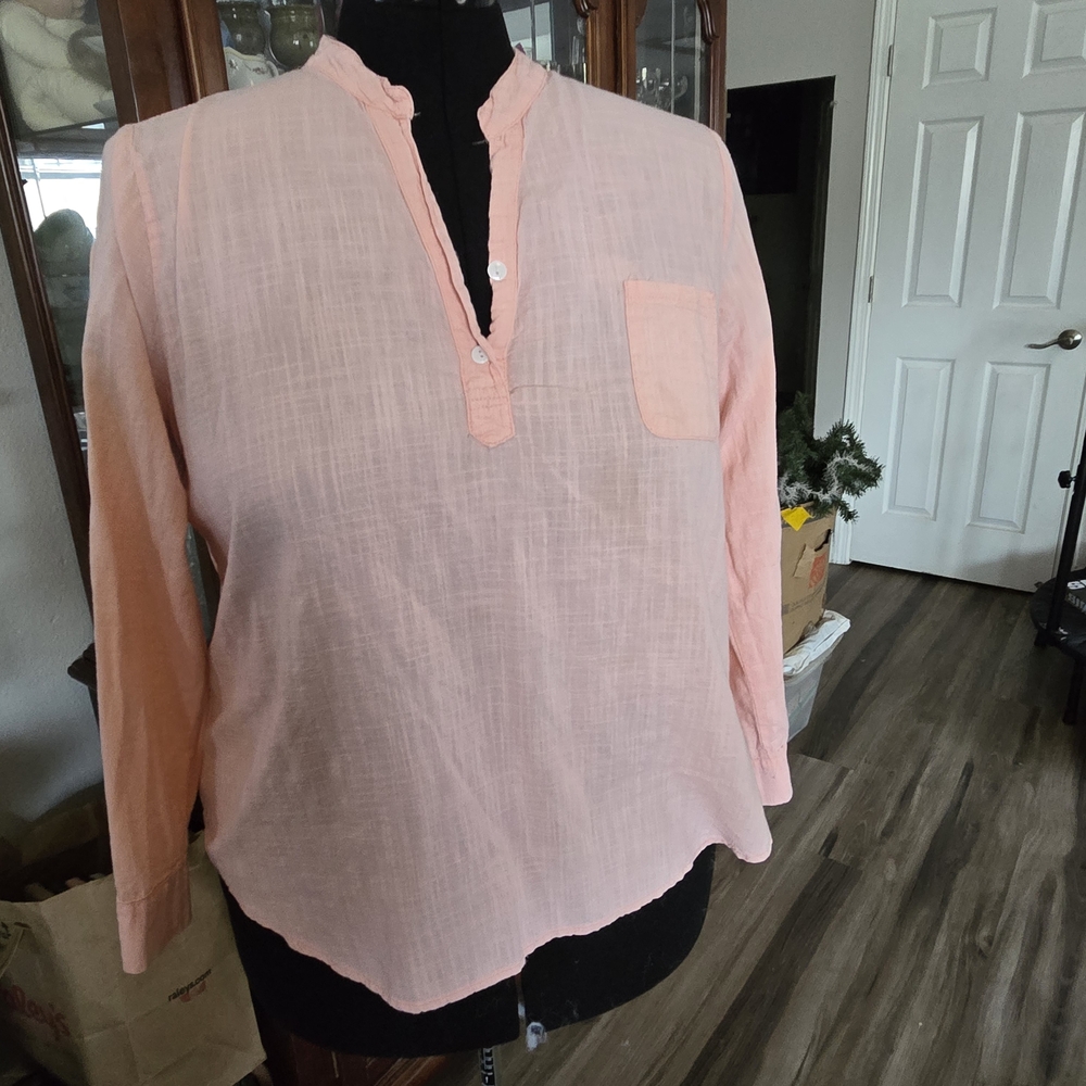 Light Pink Button-Up Blouse